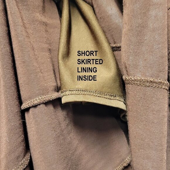 SLIM Fitting Figure Hugging Brown Long Stretchy Sexy Skirt - One Size Fits Most - Picture 4 of 5